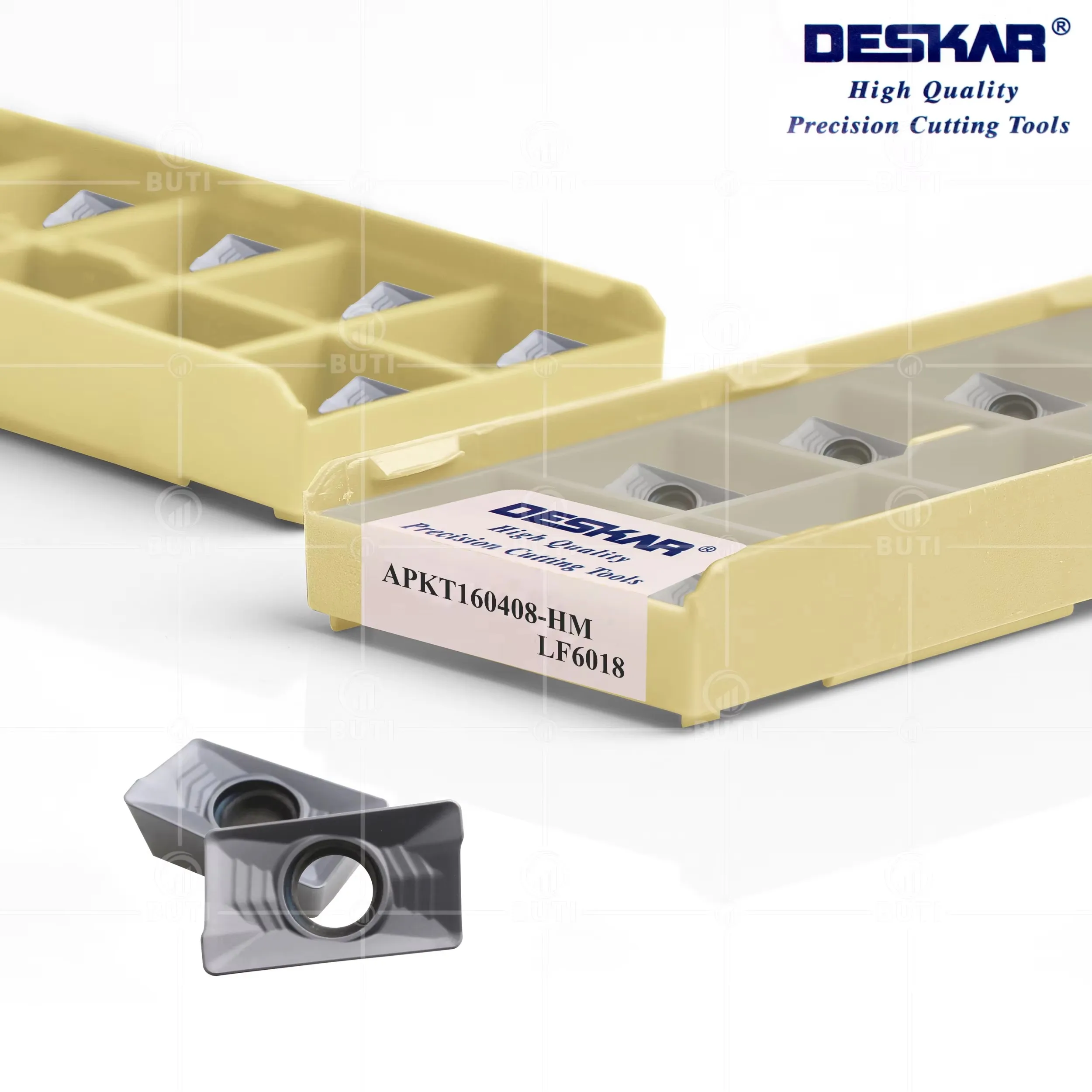 DESKAR 100% Original APKT160408-HM LF6018 CNC Lathe Cutters Cutting Carbide Inserts Milling Blade Metal Turning Tools Materials