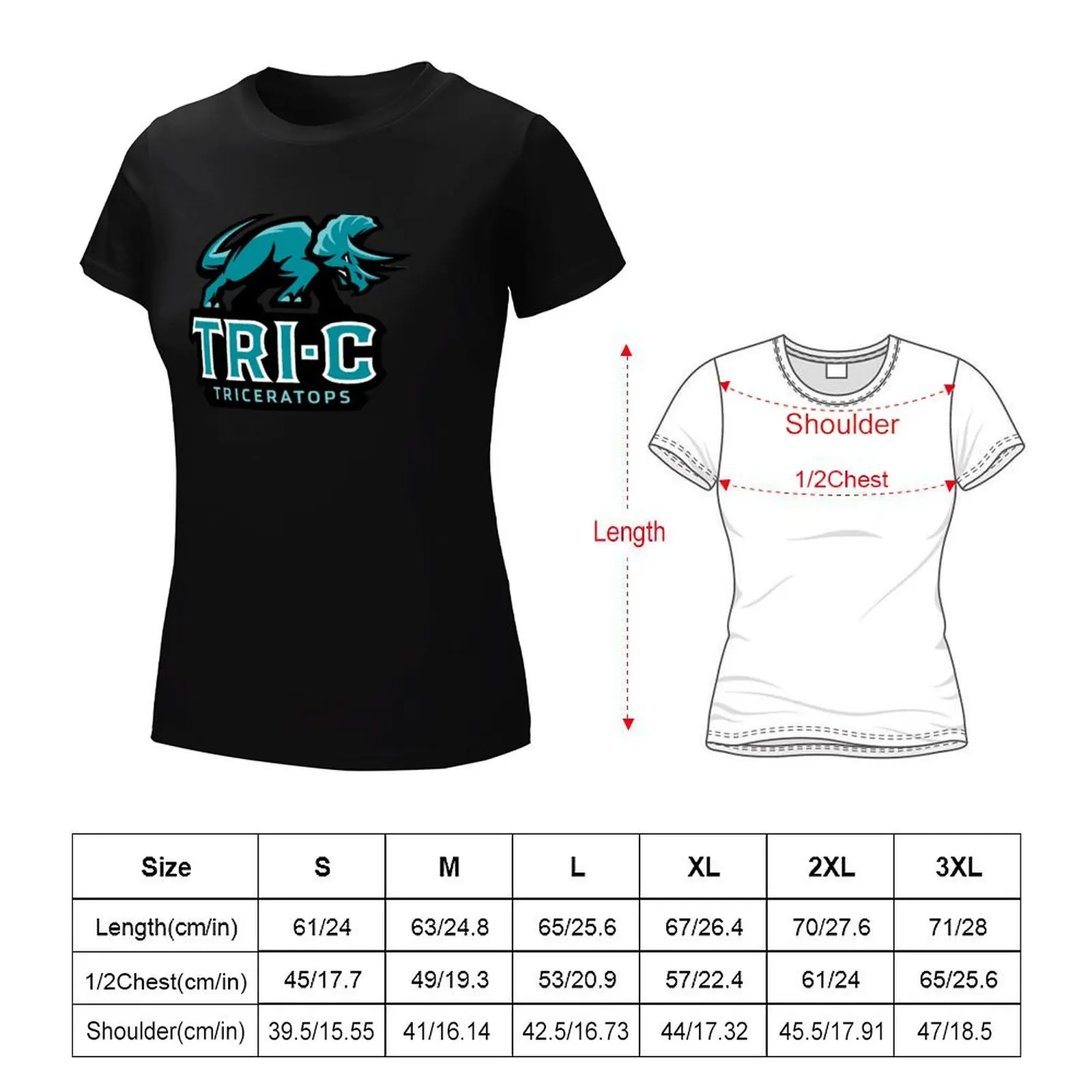 CCC Triceratops T-Shirt plus sizes animal print shirt for girls summer tops new edition designer clothes Women luxury