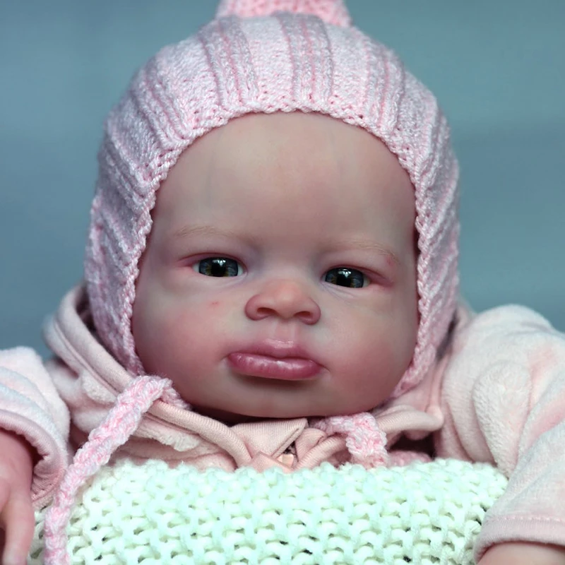 20inch Unpainted Reborn Doll Kit Lanny Lifelike Soft Touch Fresh Color Unfinished Doll Parts with Body and Eyes