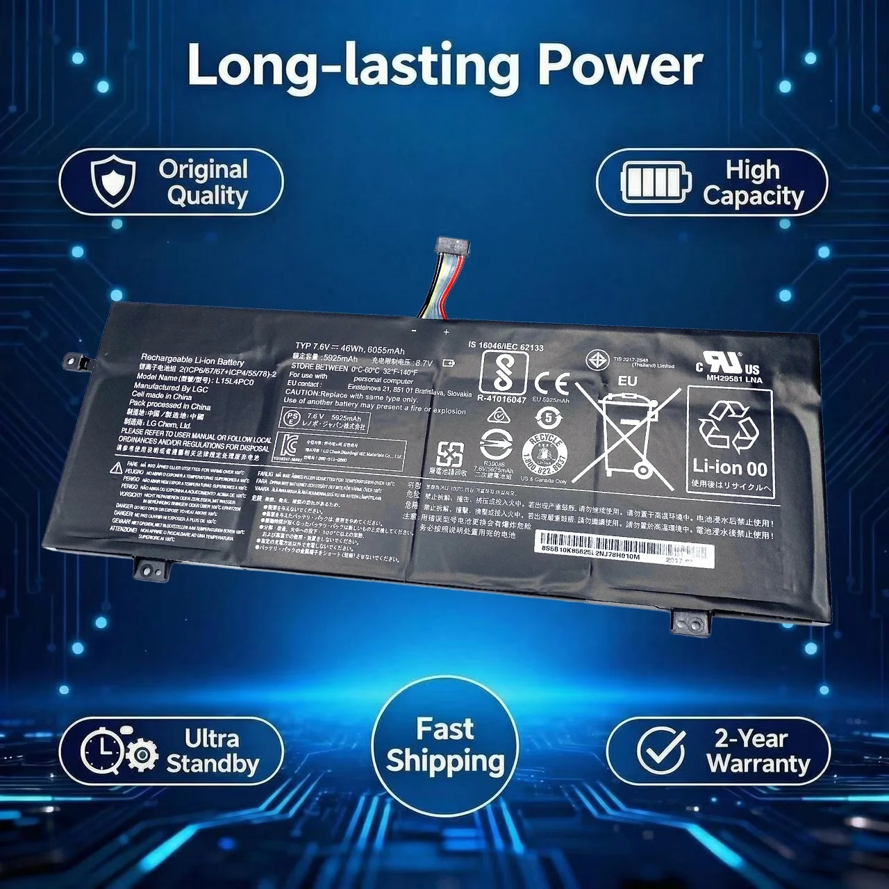 

New Original L15L4PC0 L15S4PC0 Laptop Battery For Lenovo IdeaPad 710S 13ISK 13IKB XiaoXin Air 13IKB Pro V730-13 K22-80 L15M4PC0