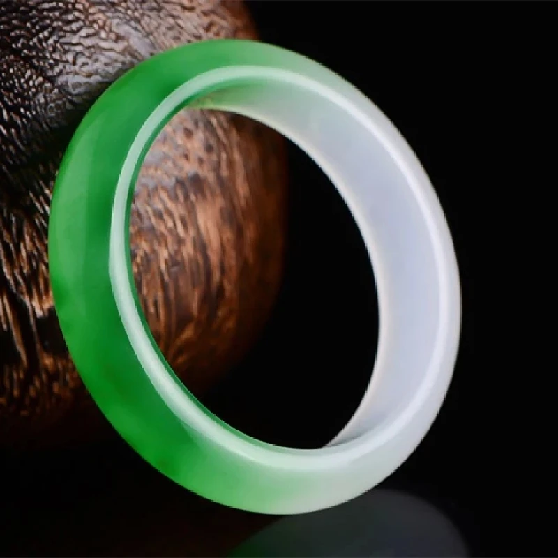 Real Green Jade Bangles Natural Floating Flower Emerald Best Sellers Original Ecological Pattern Jewelry