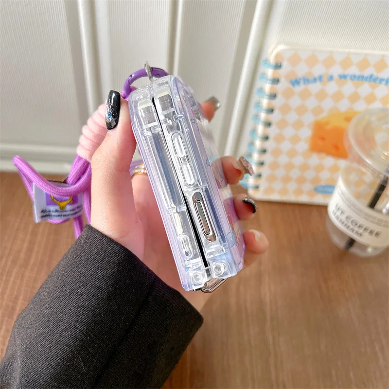 เคสโทรศัพท์ลงเรือกระดาษแบบมีเอกลักษณ์สำหรับ Samsung Galaxy Z flip 6 5 4 3ฝาหลังป้องกันสำหรับ ZFlip4 ZFlip5 ZFlip6เคสผิวนอก