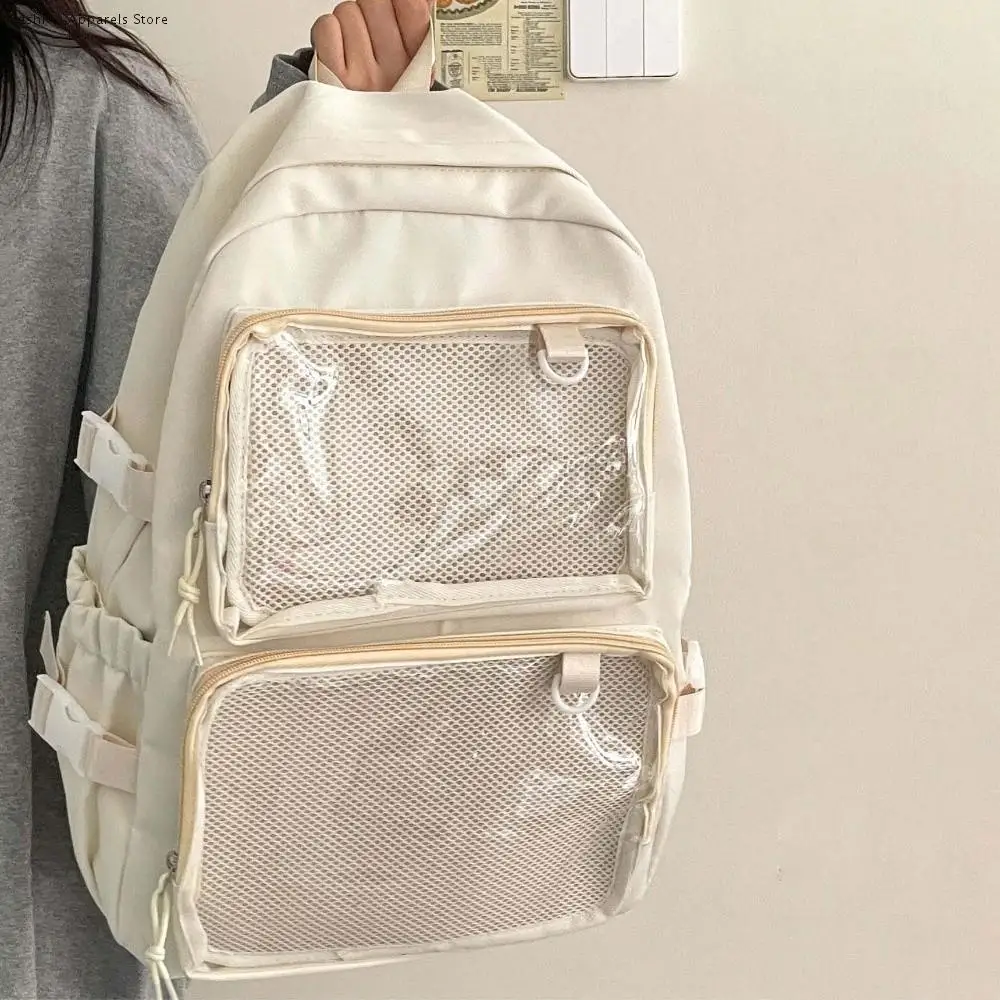 

Сплошной цвет, нейлоновый рюкзак Ita, прочный прозрачный школьный рюкзак для студентов, защита от царапин, полиэстер, большой вместительный рюкзак на каждый день