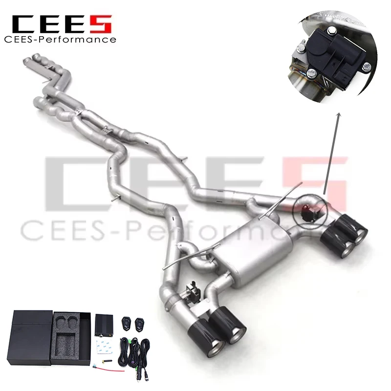 

cees Surface Sandblasted Coating Catback Exhaust Pipe for 2018-2023 BMW M2C M2 Competition F87 3.0T Valvetronic Valve Exhaust