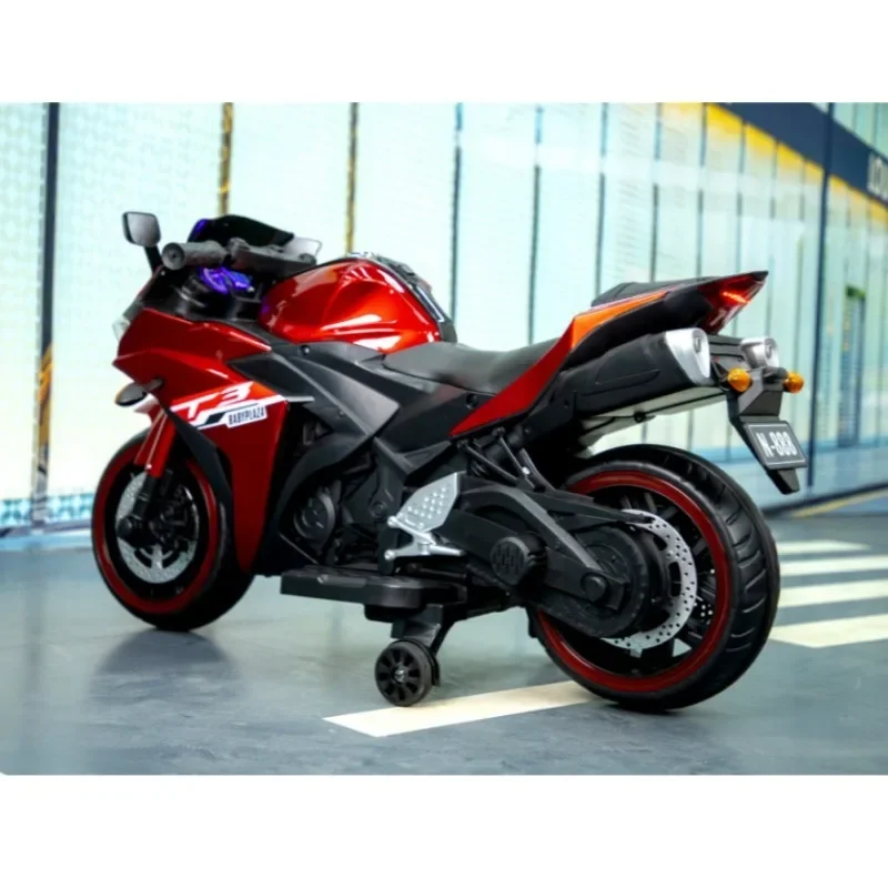 Kindermotorfiets 12V motorfiets voor kinderen 3 4 5 6 jaar Jongens Meisjes 12v7ah kindermotorfiets rit op speelgoed met zijwieltjes/handleiding