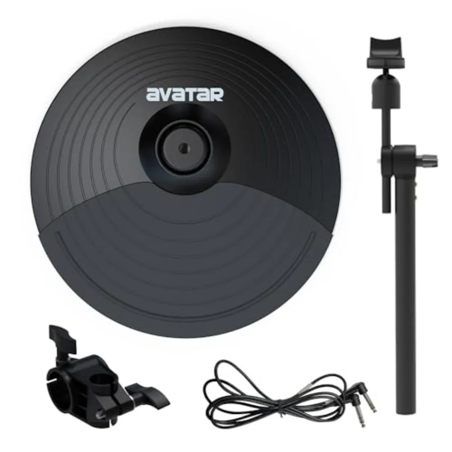 

Набор из 10 двухзонных тарелок с функцией чафинга и универсальным расширением звучания для электронной ударной установки, черный, с улучшенным управлением звуком