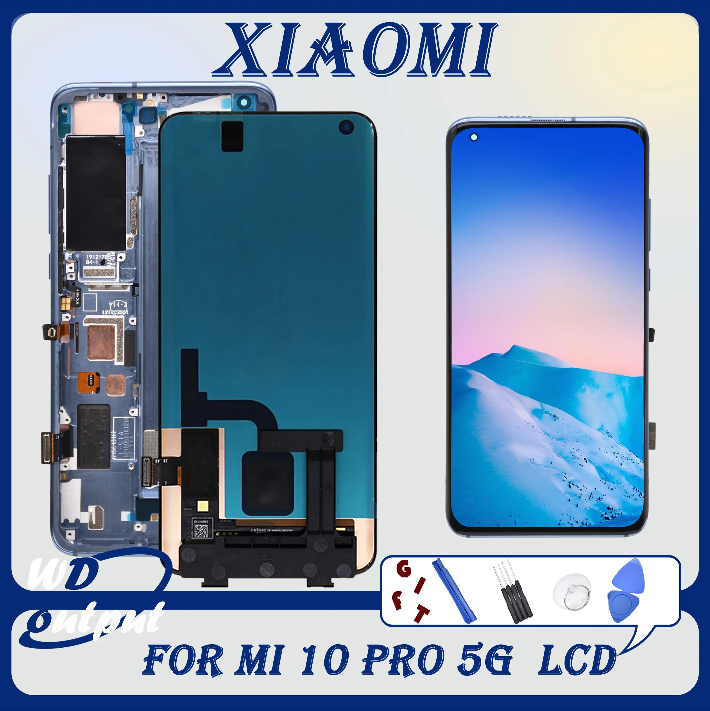 

Original NEW AMOLED For Xiaomi Mi 10 LCD M2001J2G Display Touch Screen Digitizer Screen Assembly For Xiaomi Mi 10 Pro 5G Display