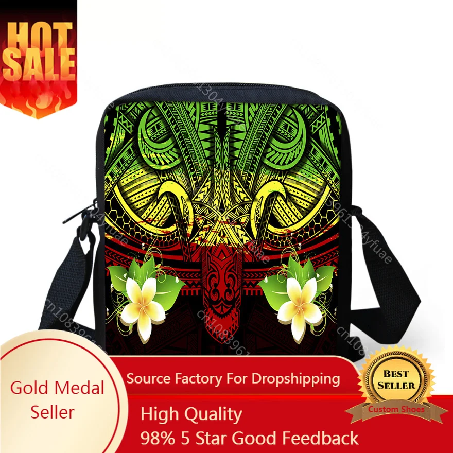 

Hibiscus Hawaiian Polynesian Print Cross Body Bag Woman Messenger Bag Women Handbags Small Crossbody Shoulder Bags Sac a Main