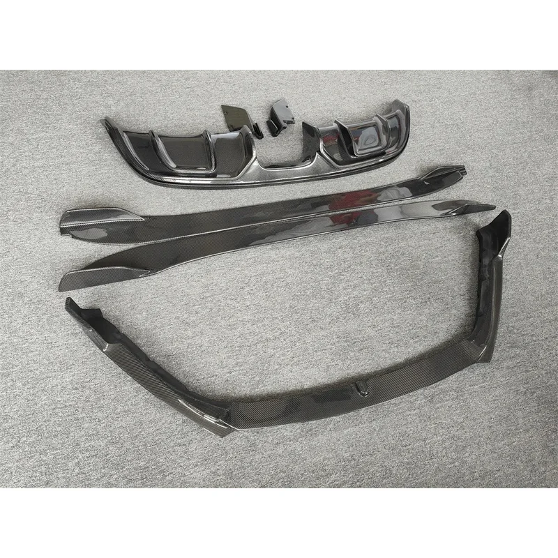

Dry Carbon Fiber Body Kit Front Lip Side Skirt Rear Diffuser Exterior Trim Parts Fit F-type