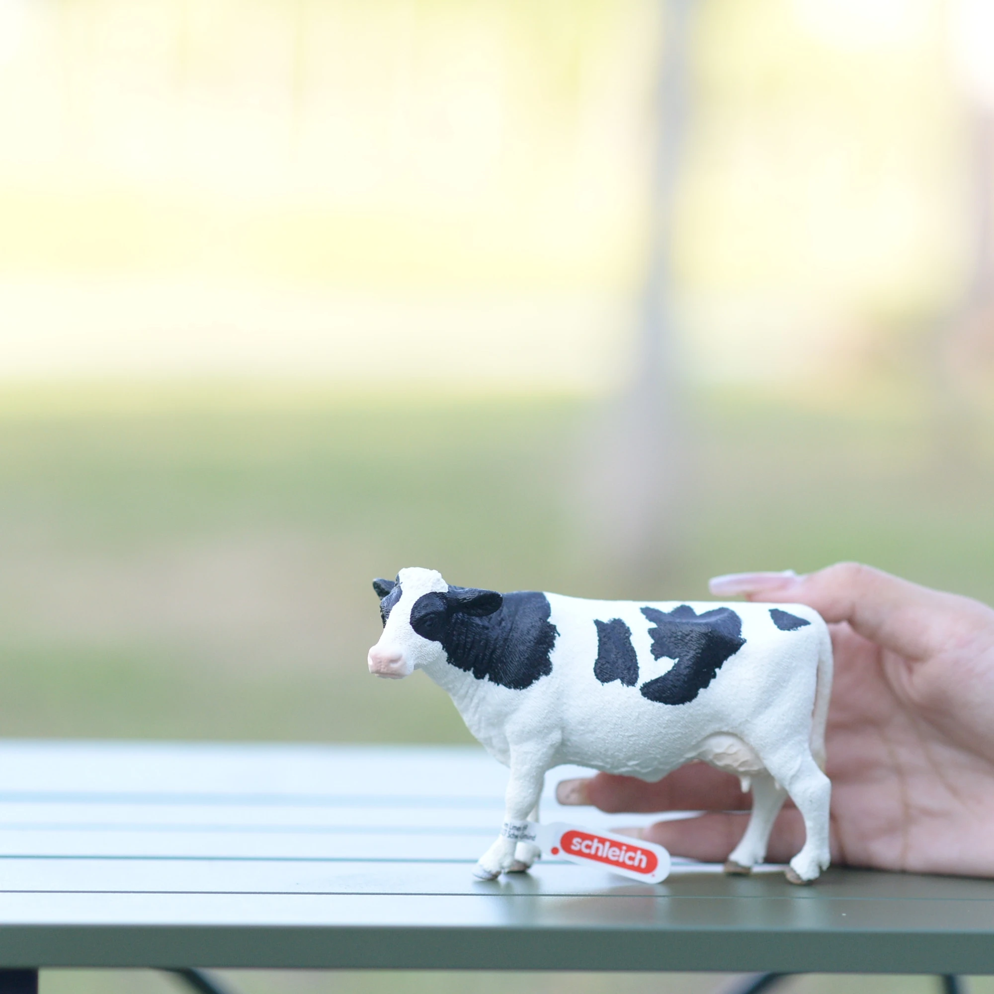 Original Schleich Longhorn Big Cow Big Black  Farm  Model  Children Toy  Figures