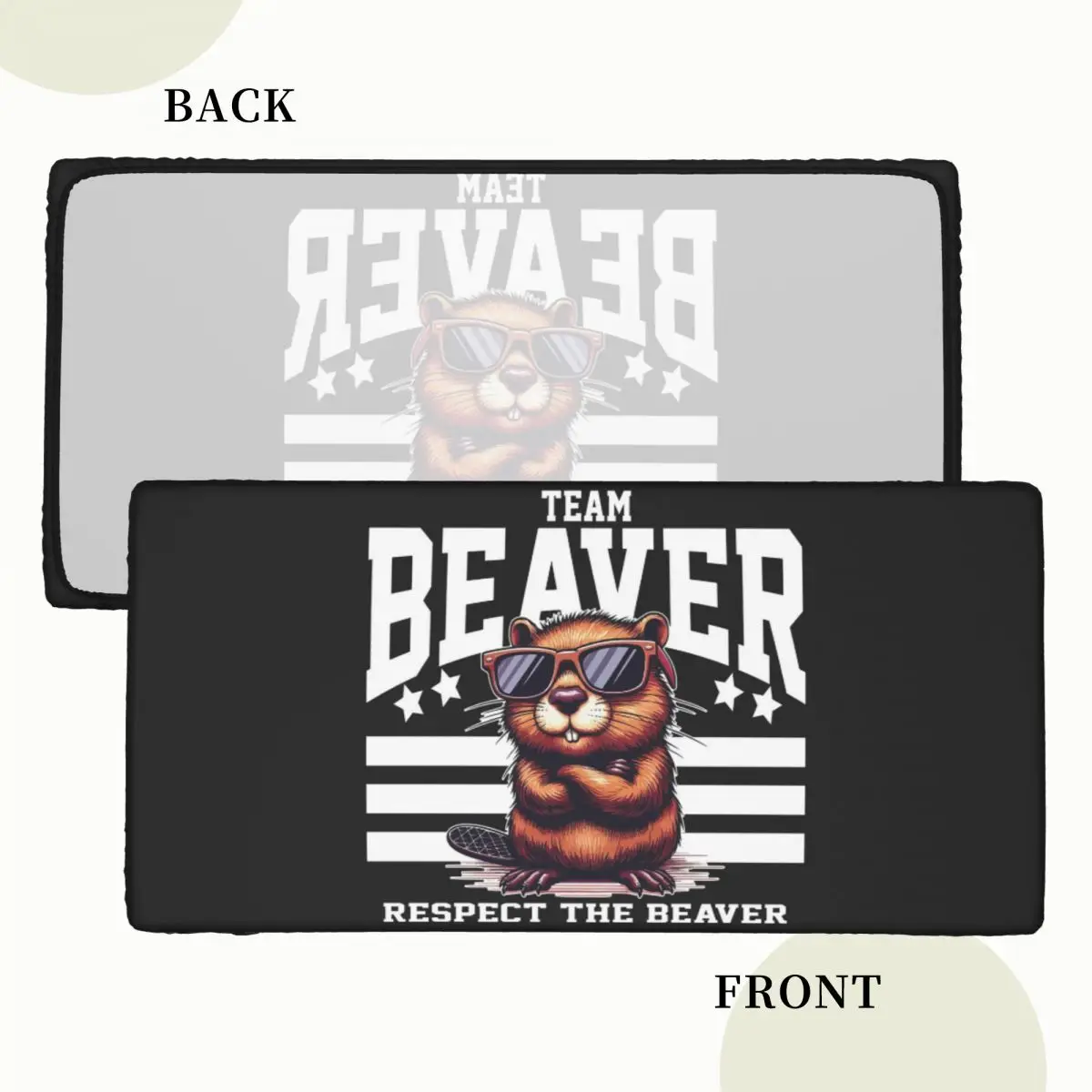Team Beaver Respect The Beaver Custom Rectangular Tablecloth Oilproof Table Cover for Dining Events Table Cloth