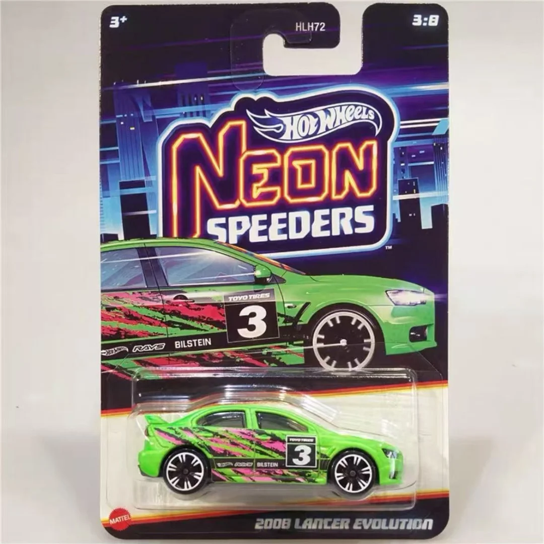 Hot Wheels 2025 Neon Racers Série Cidade Porsche Dodge Volkswagen Compact HLH72 Carros Modelo Brinquedos de Aniversário para Meninos Hot Wheels Presente