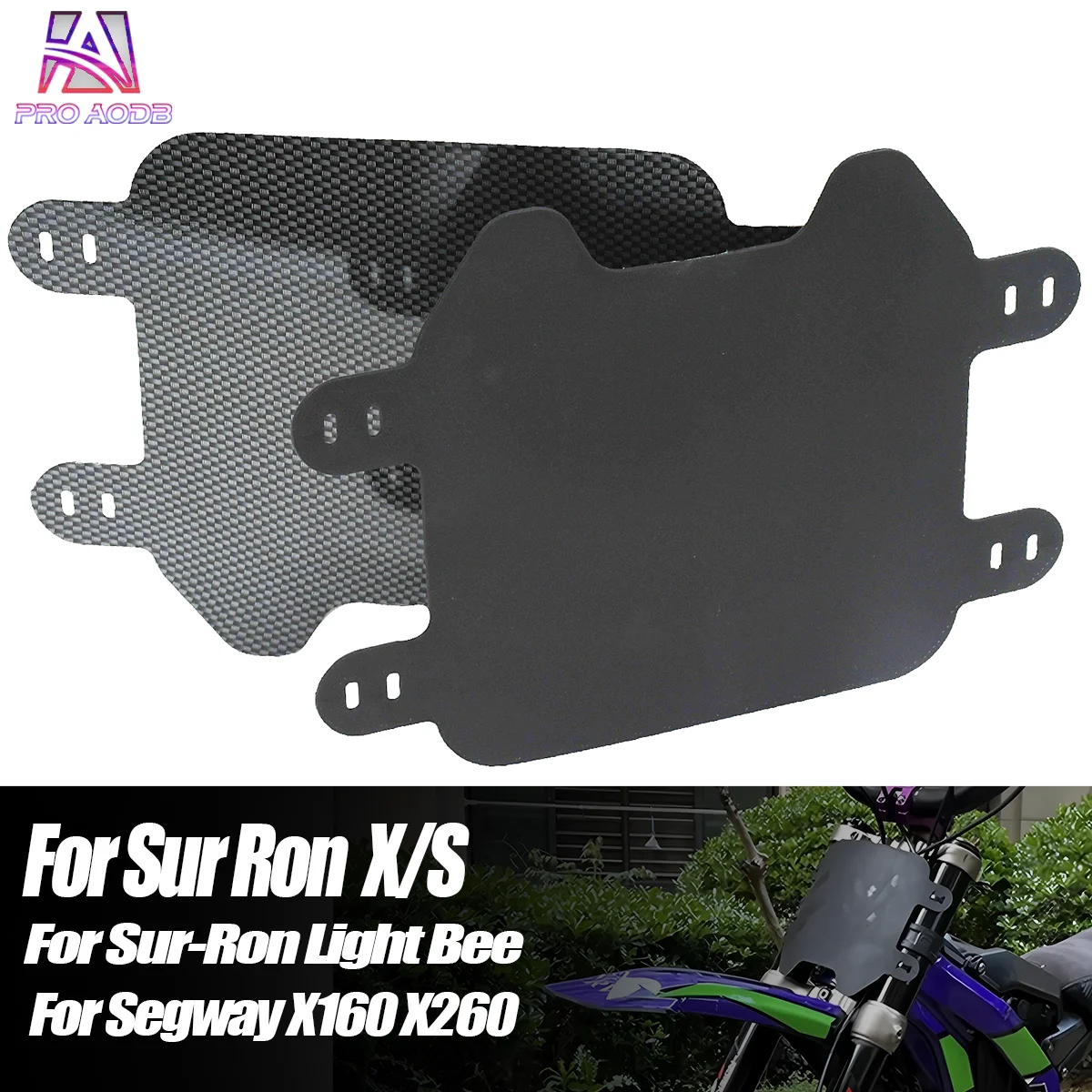 Motorcycle Front Number License Plate For Sur-Ron Light Bee X/S Talaria Sting Segway X160 X260 Off-road E-bike Replacement Parts