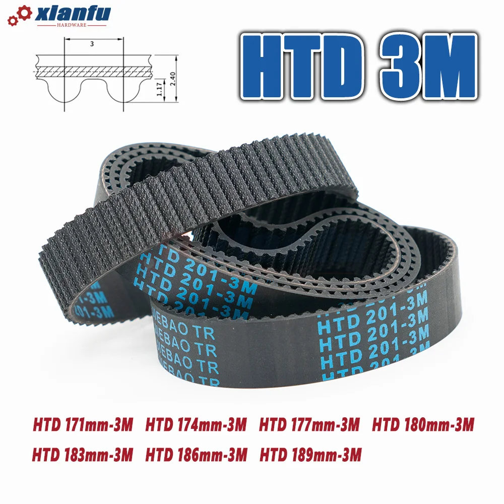 إطار حزام HTD بطول 3 أمتار من المطاط من من من من من نوع HTD #4