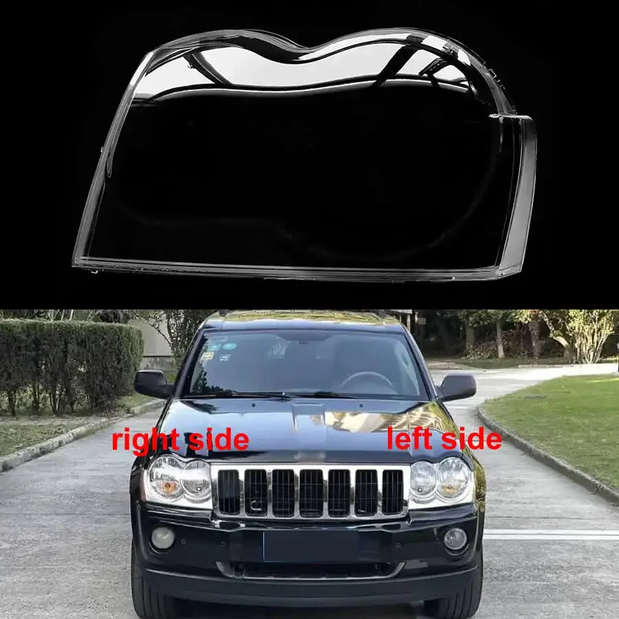 

Headlights Cover Transparent Headlamp Shell Lens Replace Original Lampshade Plexiglass For Jeep Grand Cherokee 2007-2010