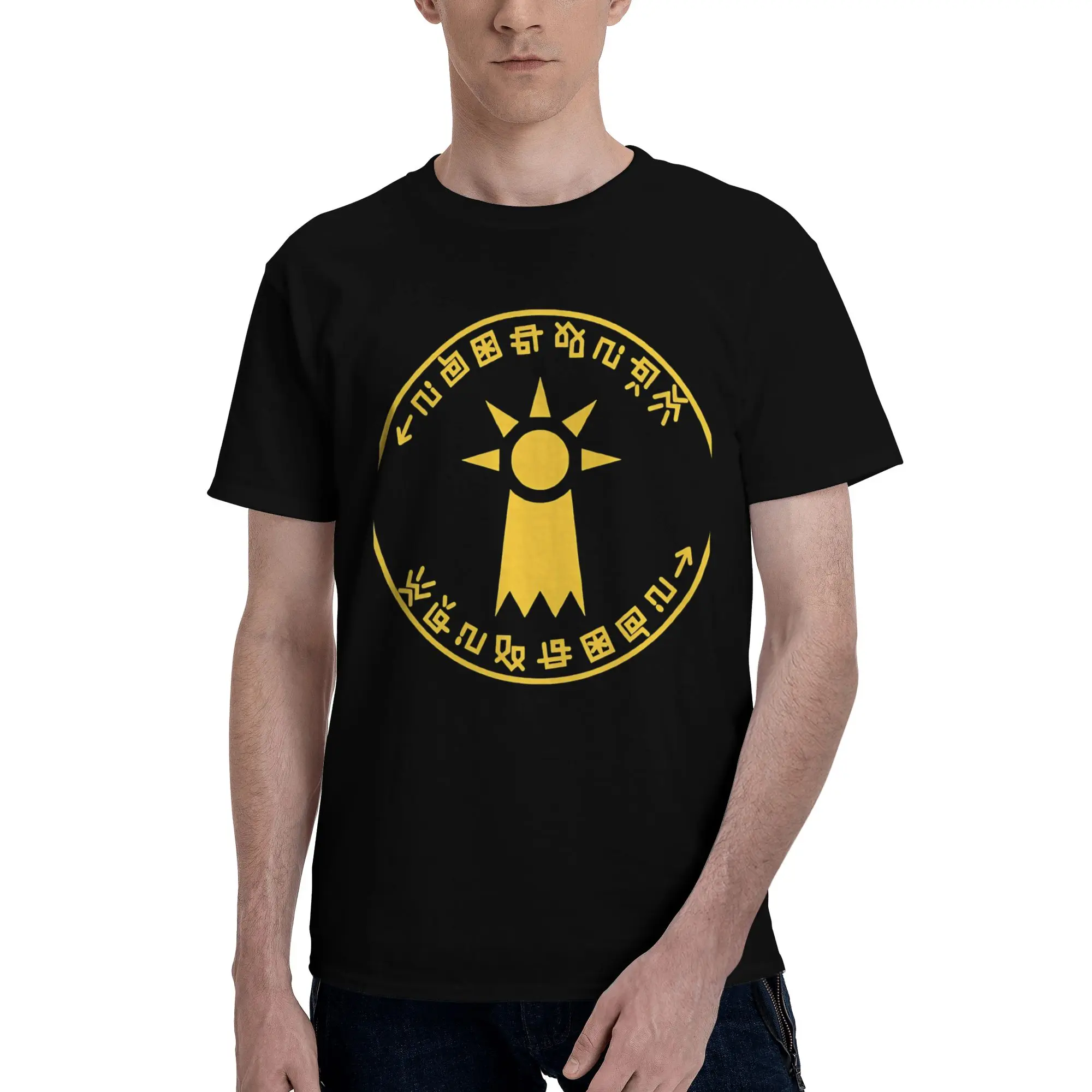Crest of Hope Lustiges Grafik-T-Shirt aus 100 % Baumwolle, Bandai Digimon Tops T-Shirts für Herren