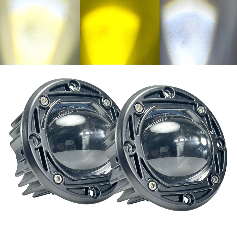 

NORGOS 3“ Fog Lights LED Pods Flush Mount Offroad 12V 24V Pickup Truck Angel Eyes for Jeep Toyota Land Rover Nissan Ford ATV UTV