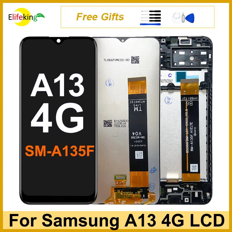 

For Samsung Galaxy A13 4G A135 LCD Display Touch Screen A13 LTE A135F A135B A135U SM-A135U Digitizer Assembly Replacement Parts