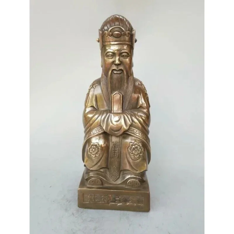 Chinese Pure Brass Kitchen God Buddha Statue