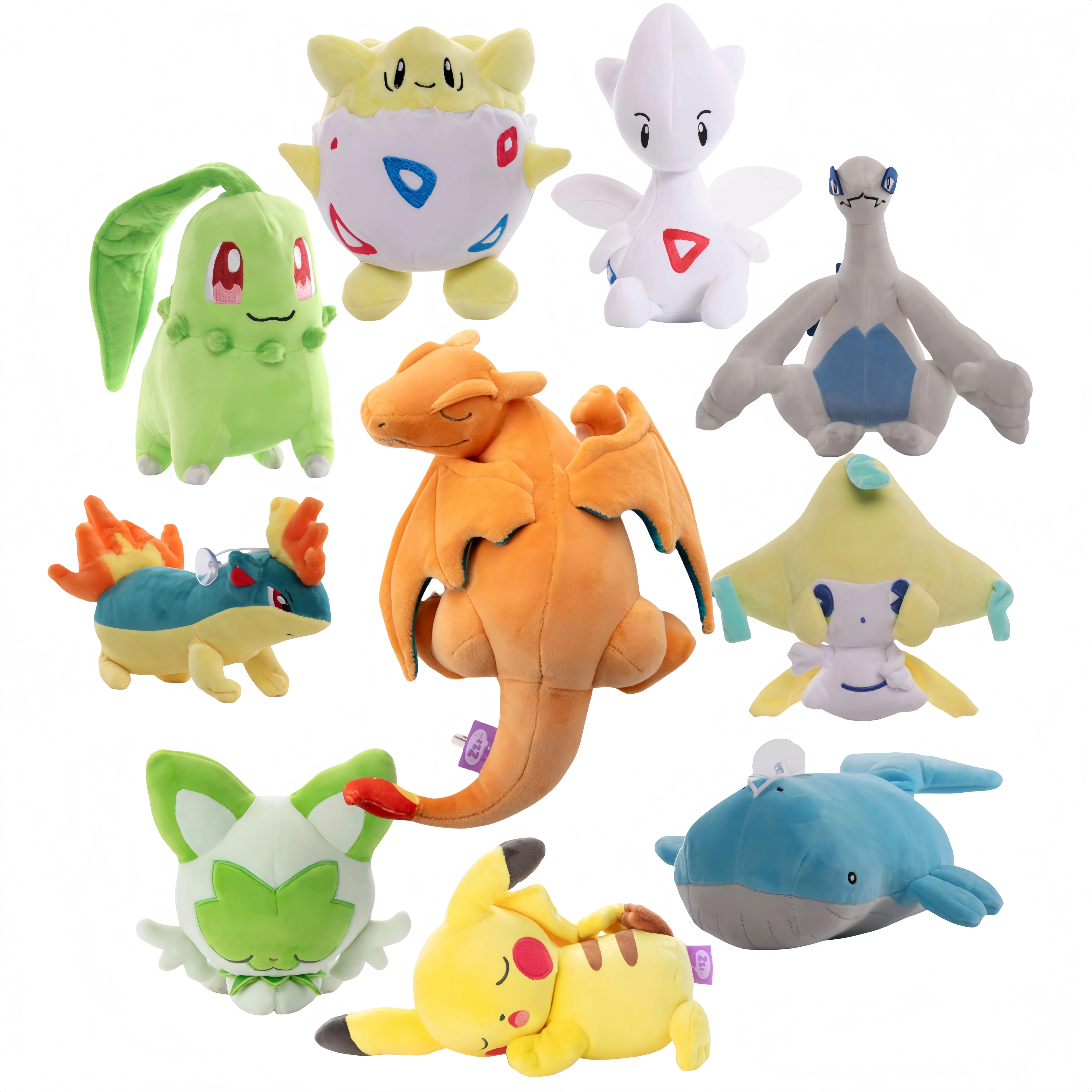 

Pokemon Charizard Pikachu Togepi Charmander Bulbasaur Squirtle Wailord Eevee плюшевая игрушка Sprigatito Stuffed Animal Peluche