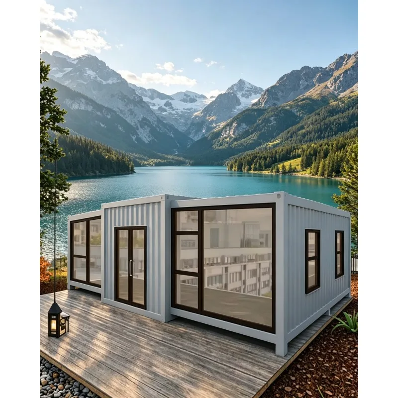 40ft Expandable Foldable House Luxury Prefab Home With Bathroom Kitchen Balcony For Villa Resort Hotel And Family Vacation Use
