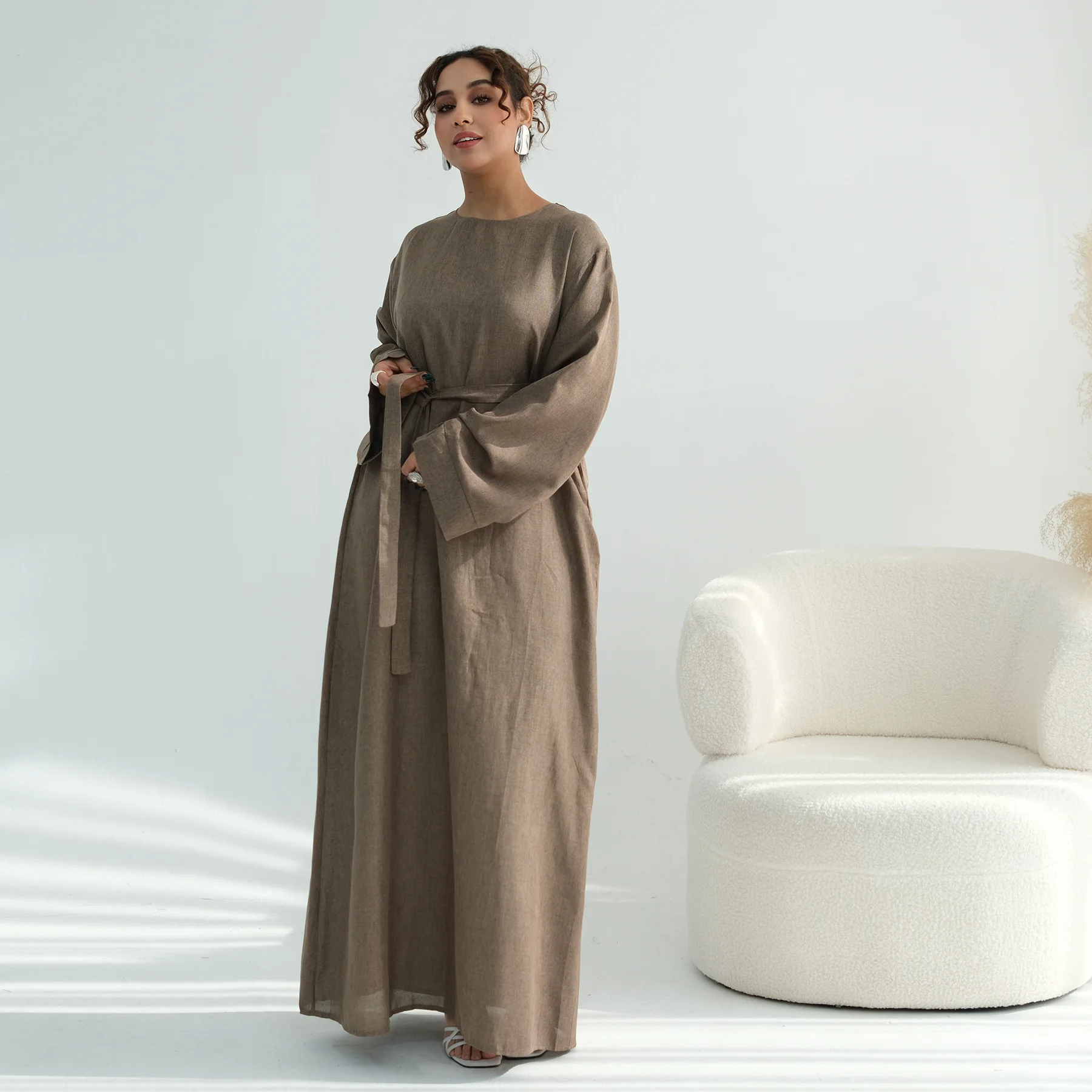 

Женское мусульманское скромное платье: Дубайская абайя, турецкий кафтан, джеллаба для Ид, исламская одежда, марокканский кафтан, роба