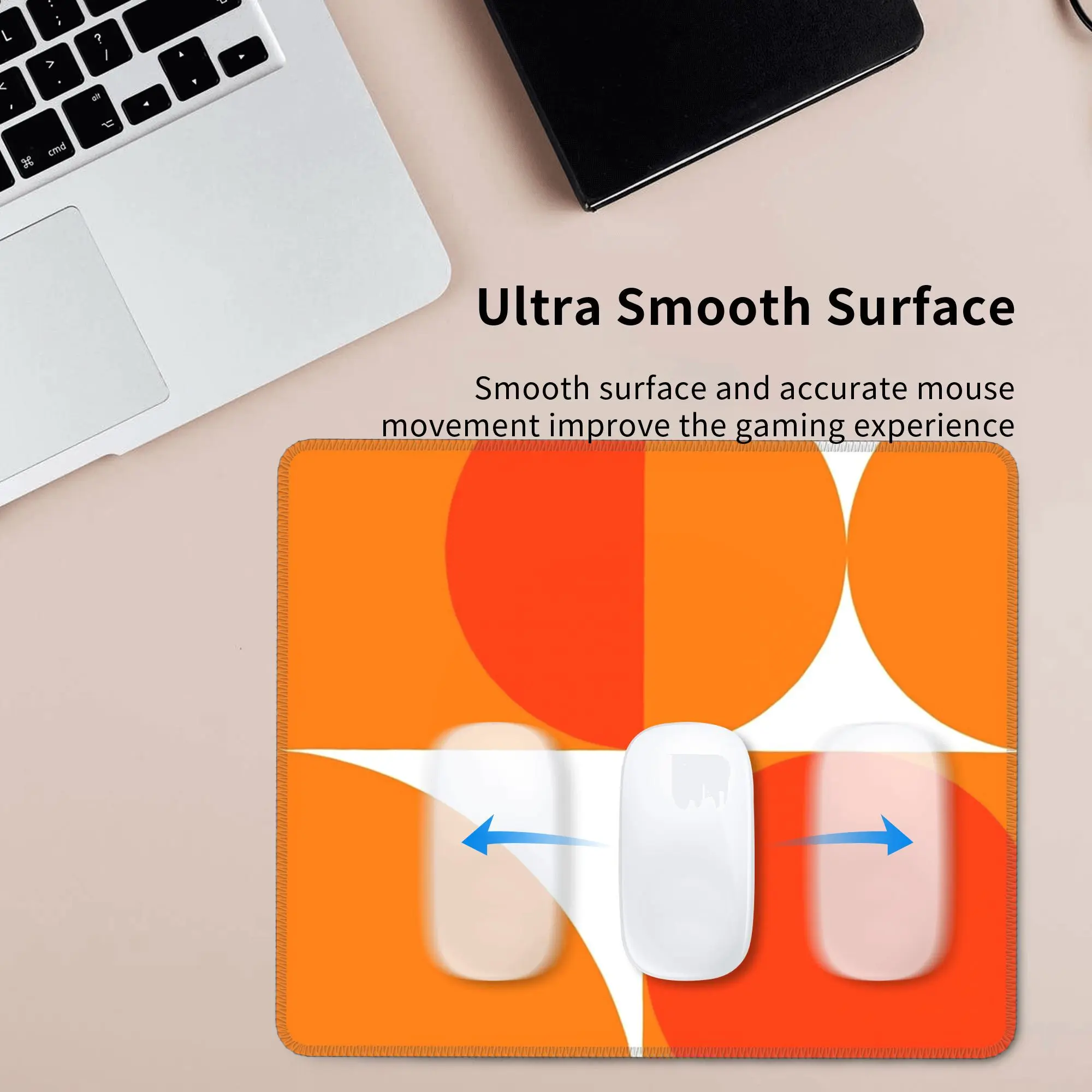 برتقالي Bauhau ماوس الوسادة الكمبيوتر لوحة المفاتيح ماوس حصيرة ألعاب الكمبيوتر المحمول مكتب حصيرة مكتب الملحقات الجدول الحصير