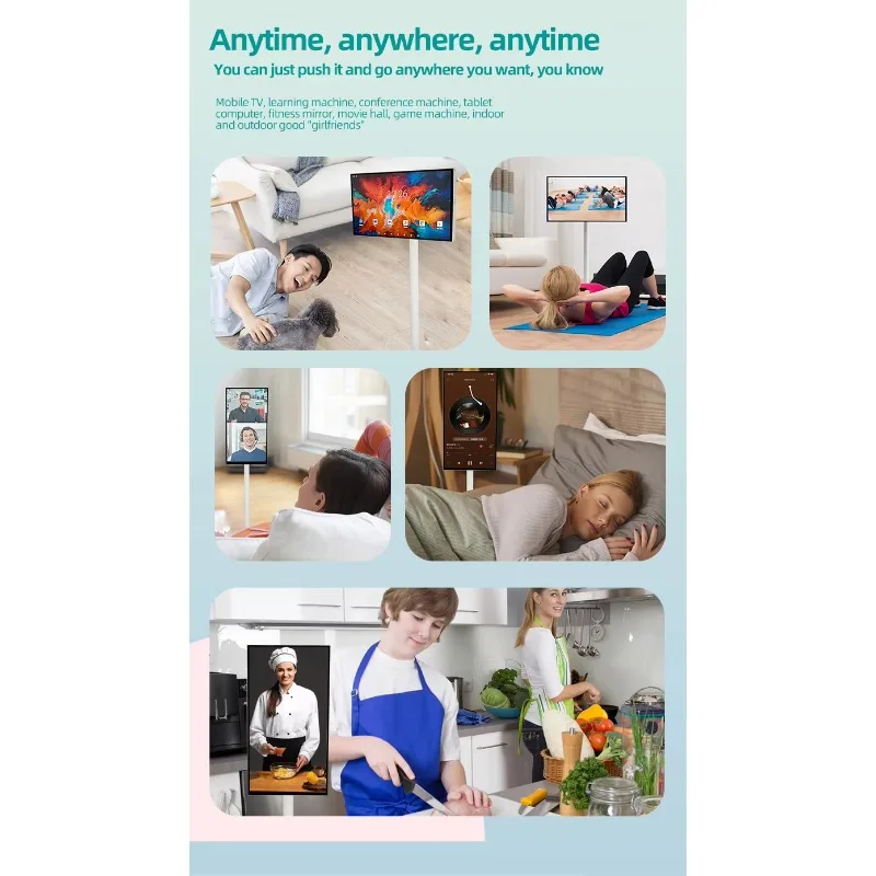 Wireless HD Intelligent Free Rotation All-in-one Multi-function 27-inch Smart Screen Movable Girlfriend Streaming Machine