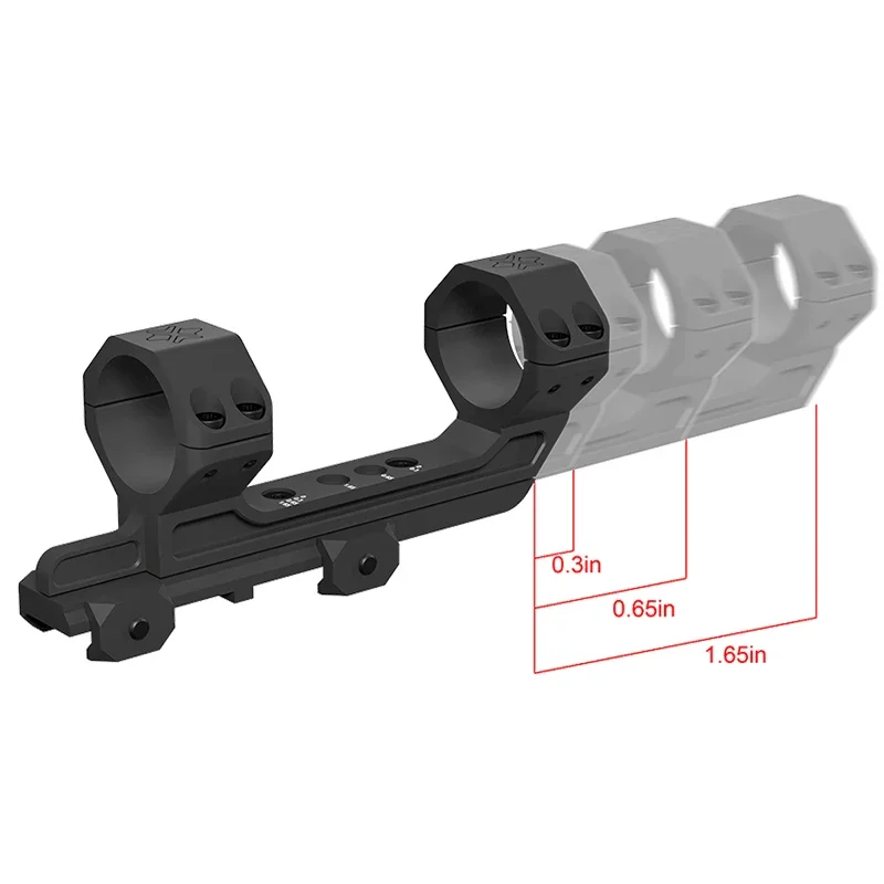 Vector Optics 30Mm Cantilever Scope Mount Adjustable Eye Relief 1-Piece Picatinny Rail Cnc Aluminum Tactical
