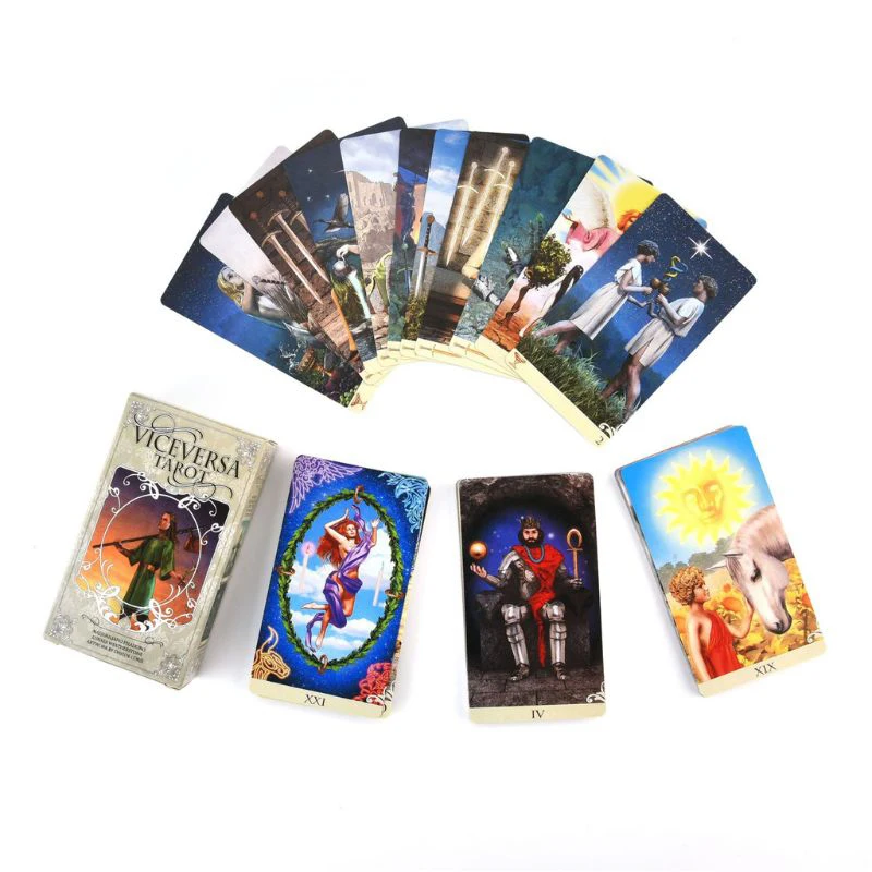 78pcs/box Vice Versa Tarot Cards Deck and Guidebook Card Fate Divination Game Tarot Cards Board Games For Party Holiday Gift