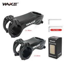 Wake MTB Power Bike Stem Negative 17 Degree Short 60/80mm Aluminum Alloy Bicycle Accessories for BMX Cycling Road Bike