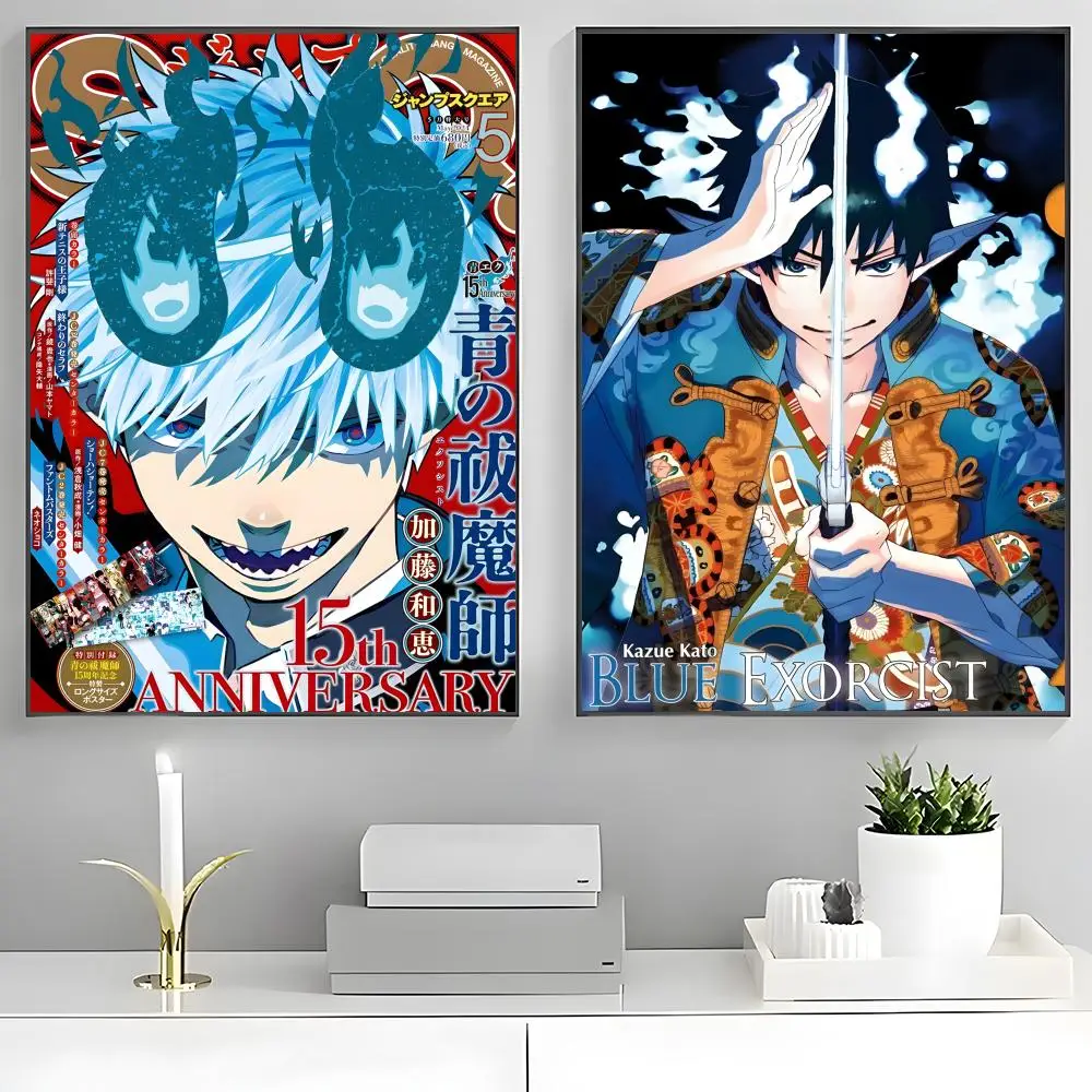 Poster High-definition posters, wall art for living room and home decor. Modern home and office decoration. B-Blue Exorcist