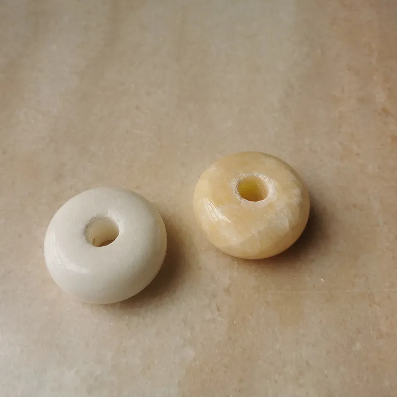 2PCS Yellow/White Fittings Natural Jade Beads White Jade Topaz Lamp Post Table/Wall/ Chandelier Lamp DIY Decoration Fittings