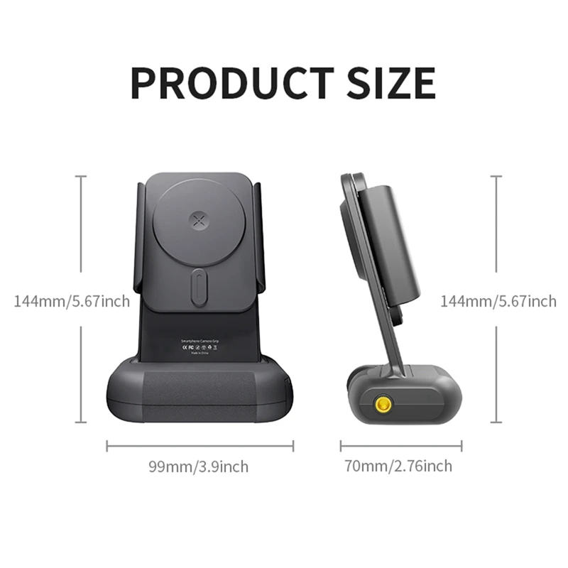 Bluetooth Selfie Stick With Remote Shutter Anti-Shake Phone Holder, Stabilizer For Video Shooting, For Smartphones A