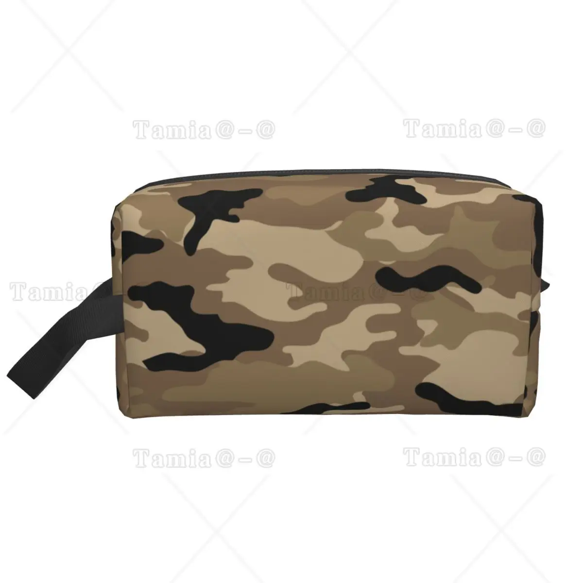 

Косметичка с камуфляжным рисунком коричневого цвета, женская модная косметичка большой вместимости, камуфляжный чехол для макияжа, сумки для хранения косметики, сумки для туалетных принадлежностей