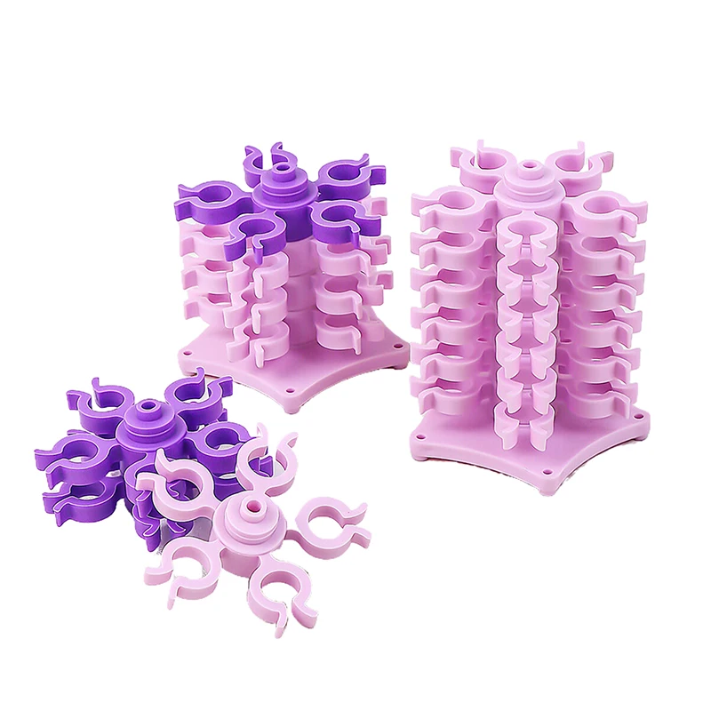 Bobine da cucito Torre Clip di stoccaggio Supporto per bobina da 30 fili Supporto in plastica Morsetti Organizzatore Macchina da cucire Strumento per ricamo fai da te