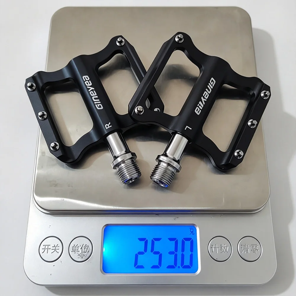 Lightweight Anti-slip Wear-resistant CNC One-piece Flat Pedals, 3 Sealed Bearings Cr-Mo Axle Platform Pedals for MTB Road Bike - view 5