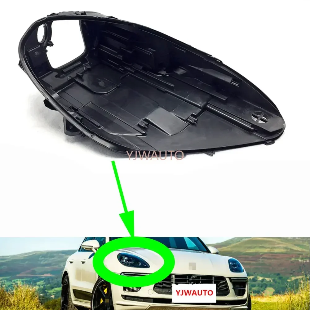 Für Porsche Macan 2018 2019 2020 Scheinwerfer Haus Auto Scheinwerfer Basis Ersatz Auto Front Lampe Halter Zurück Unterstützung