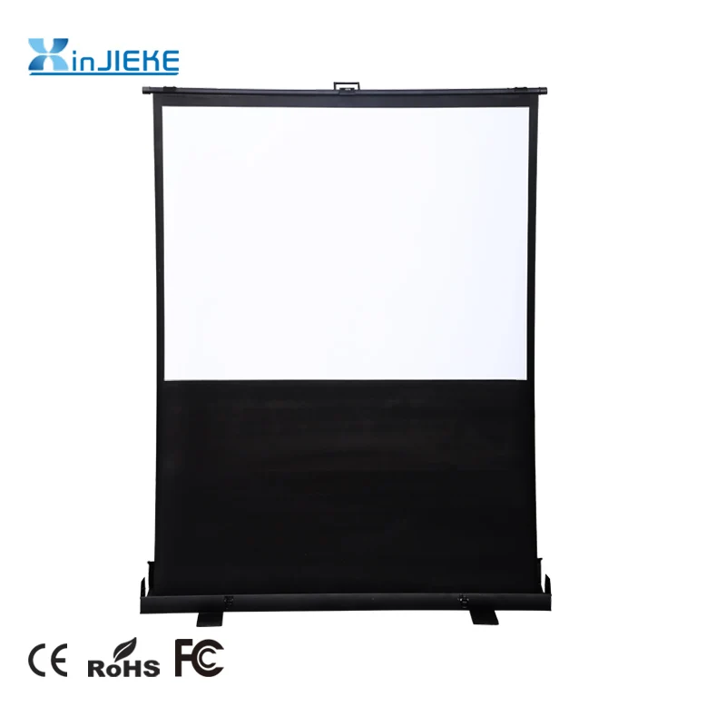 100 inch floor rising projection screen portable floor up manual advertising projector screen