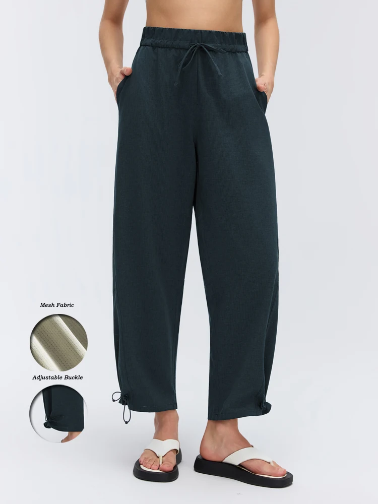 

Женские летние сетчатые спортивные брюки VITALINOVO с карманами и шнурком, быстросохнущие джоггеры для бега и тренировок