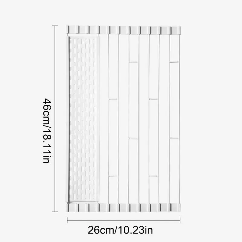Свернутая сушилка для посуды, универсальный органайзер, складная кухонная раковина, столешница для хранения, роликовые сливные коврики, противоскользящие кухонные коврики