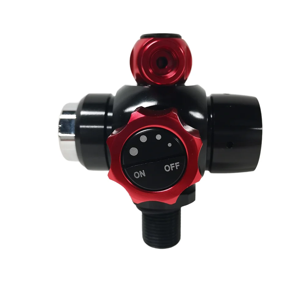 Silvery 200bar Scuba Diving Valve lega di alluminio M18x1.5 3000PSI valvola di riduzione della pressione di primo livello per bombola di ossigeno