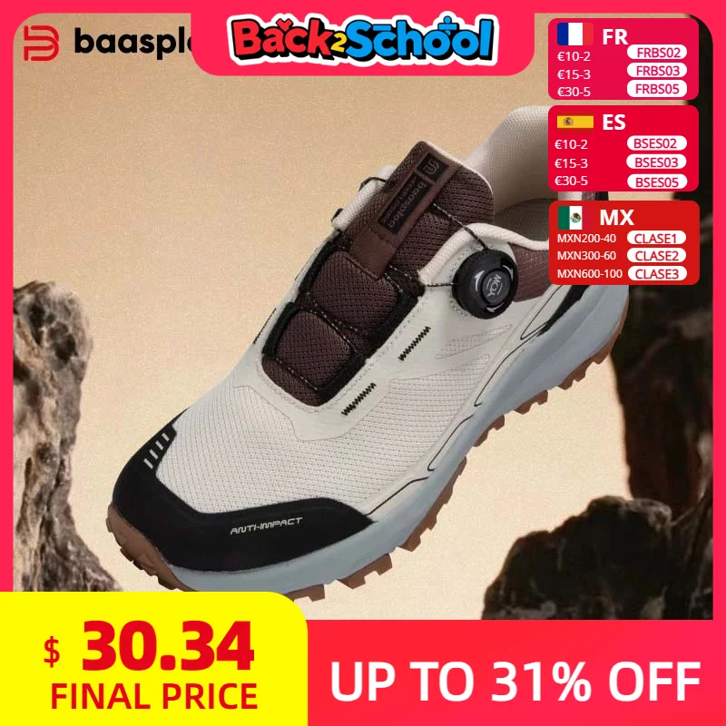 Baasploa Scarpe da trekking da uomo Scarpe da arrampicata all'aperto Mesh Scarpe da passeggio da viaggio traspiranti Sneaker comoda da uomo antiscivolo resistente all'usura