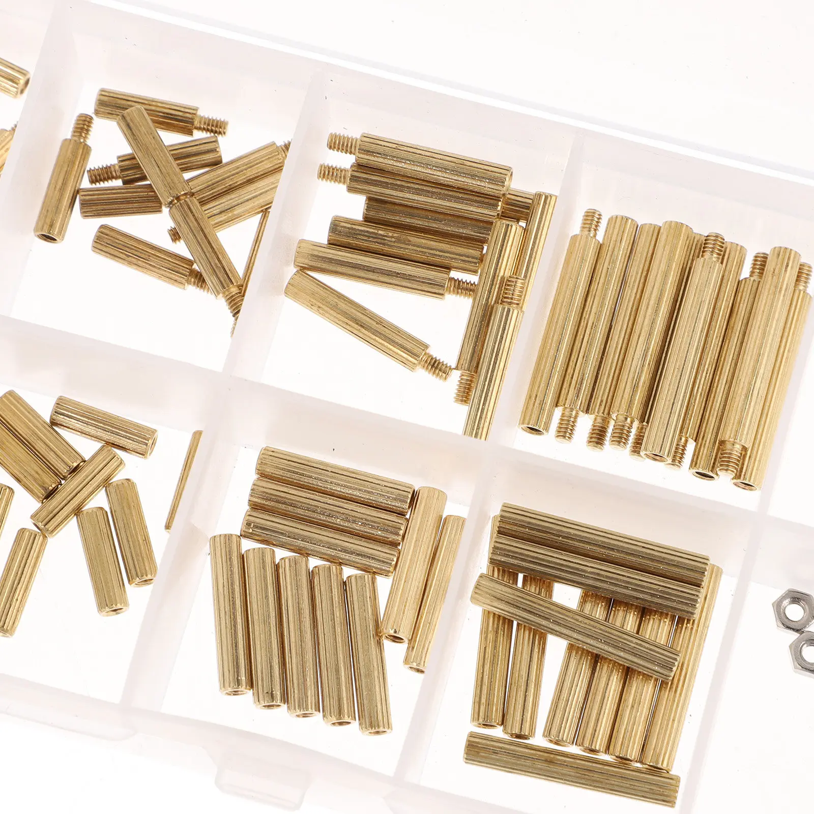120Pcs Copper Standoffs Screws Assortment Kit Hex Brass Spacer Screws for Electronics Motherboard Pc Case Pcb Fixing