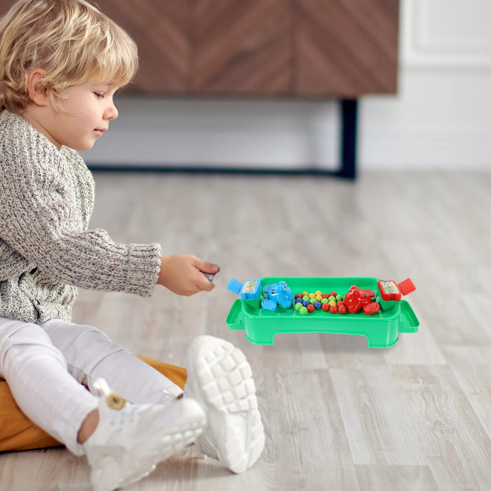 1 Juego de ranas come cuentas, tablero educativo de reconocimiento de Color para niños, padres, juego interactivo con cuentas coloridas, aprendizaje divertido