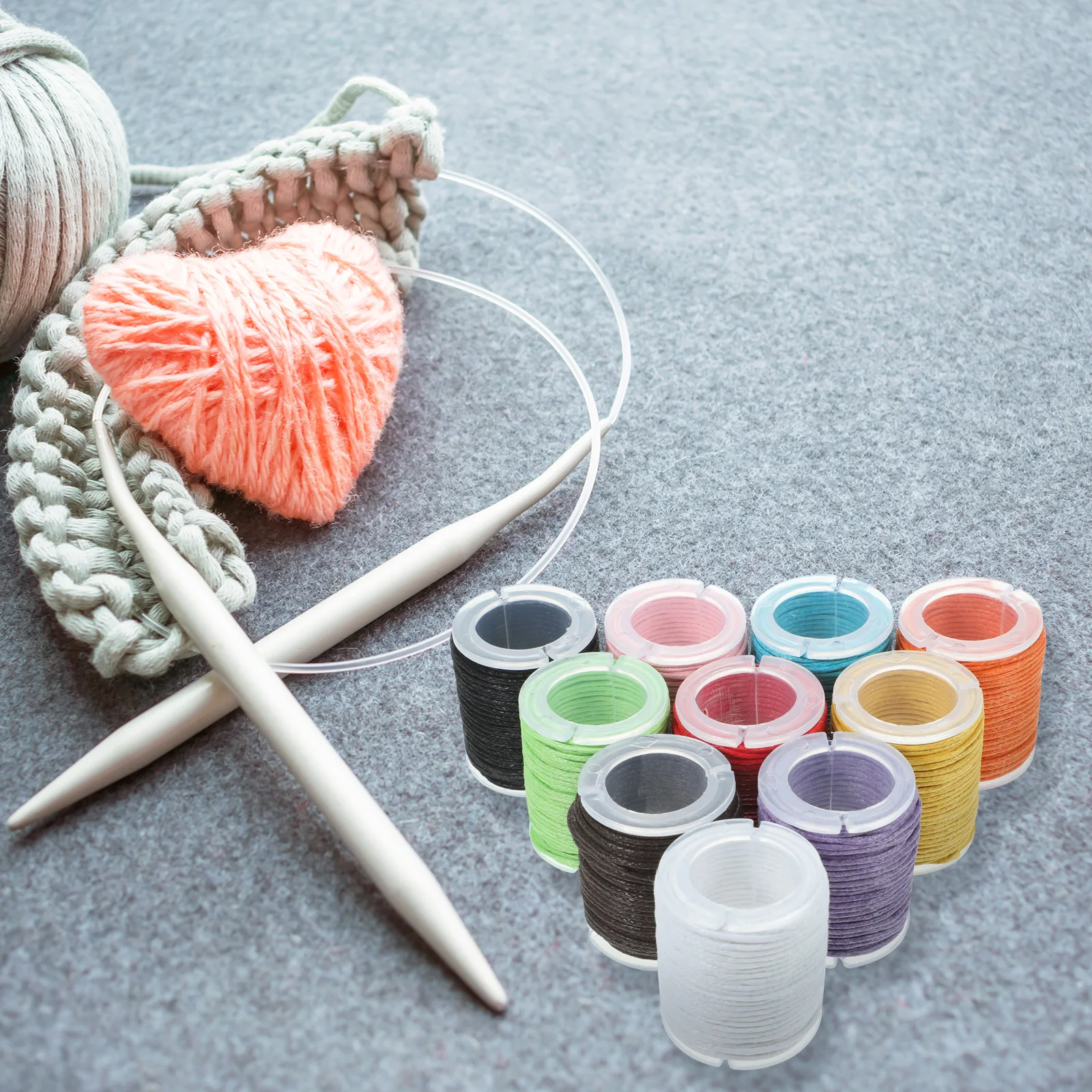 

10 Rolls Cotton Cord Wax Cotton Cord 1mm 10M Random Color for DIY Bracelets Necklaces Jewelry Making Macrame Crafting