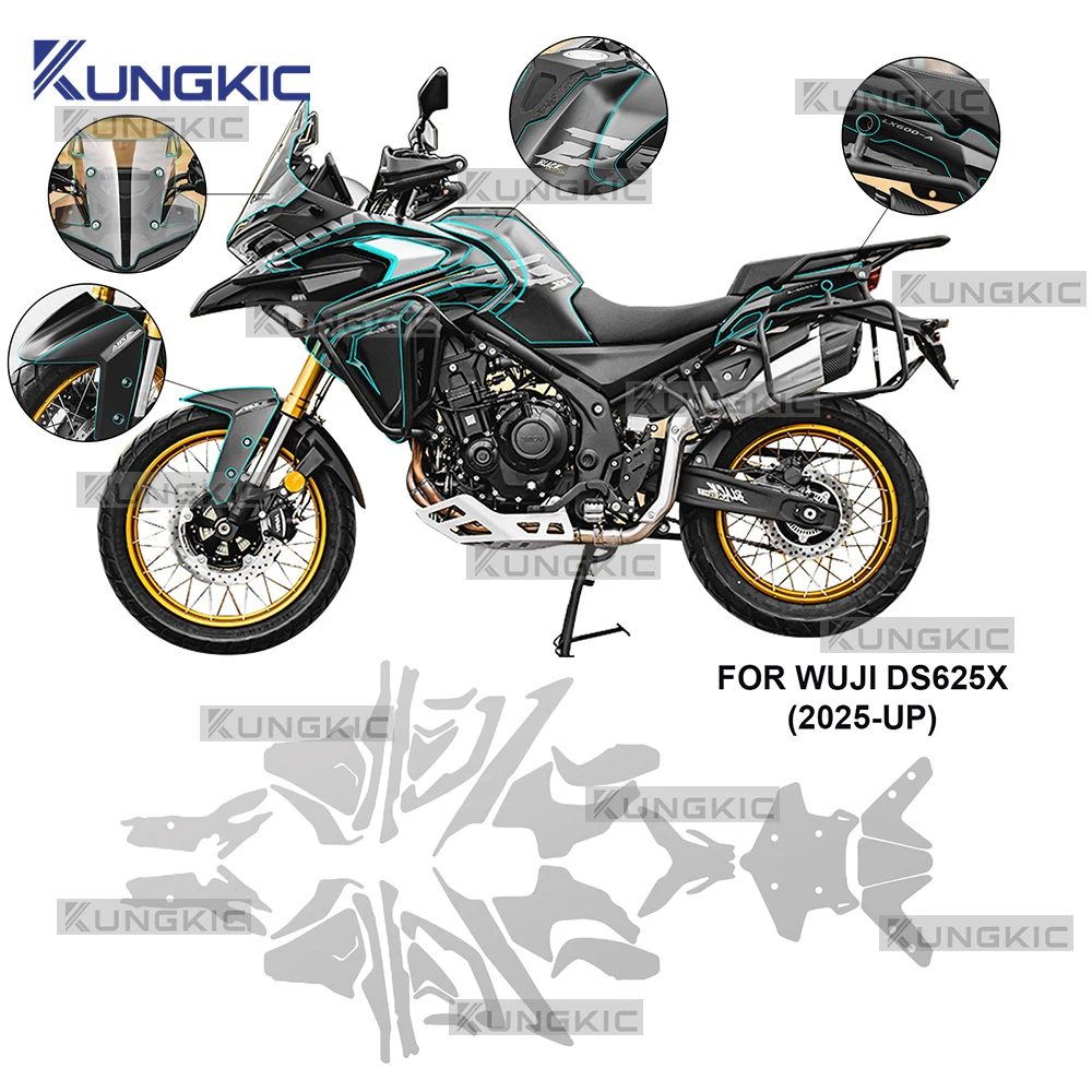 

Для WUJI DS625X 2025 мотоциклетная защитная пленка PPF, невидимый автомобильный чехол из ТПУ для Voge DS625X, детали