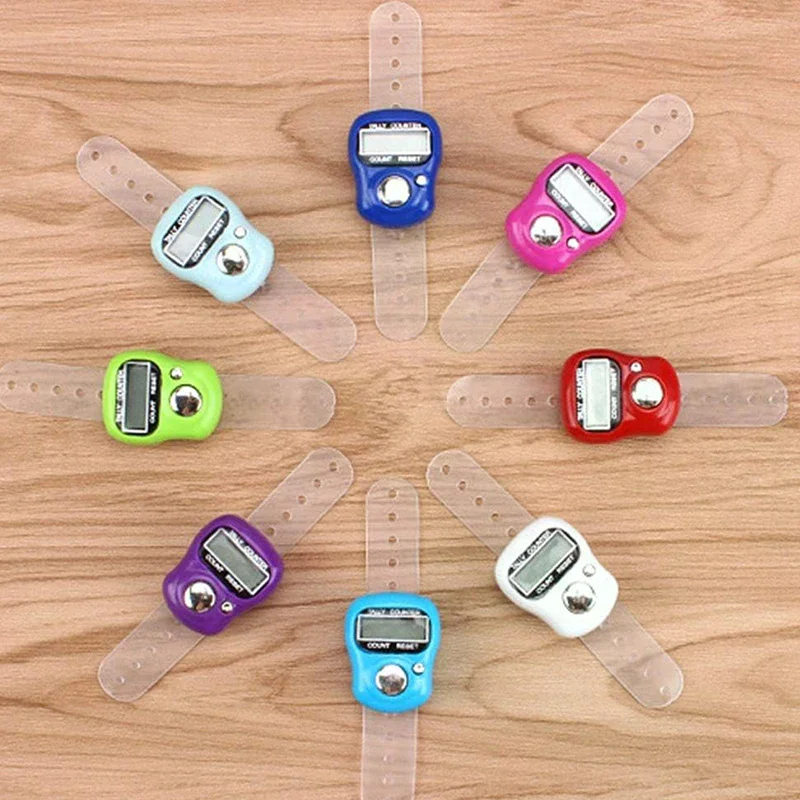 เครื่องนับแบบมือถือพร้อมเข็มทิศ LED อิเล็กทรอนิกส์ ตัวนับแบบคลิก ตัวนับแบบวงแหวน นับได้สูงสุด 0-99999