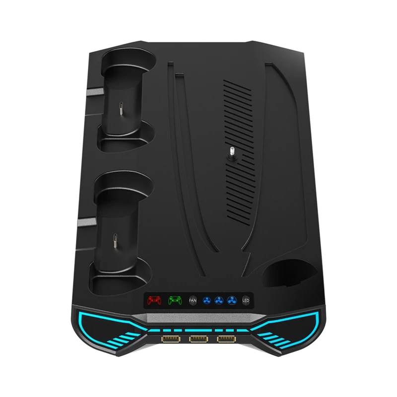 Universial Fast Charging Dock Station and Cooling Stand for /Slim/Pro with Headset Holder USB Hub Black
