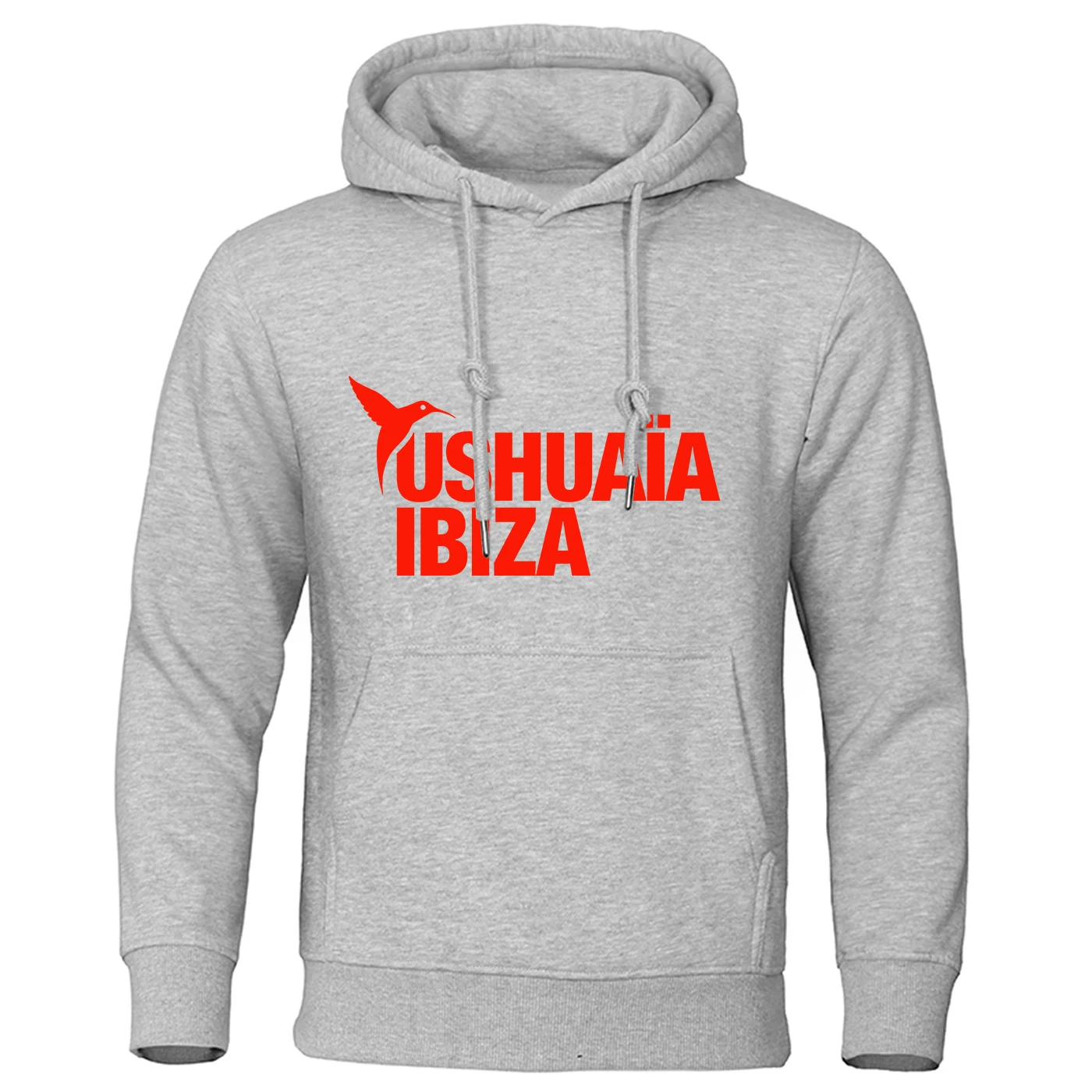 2026 Premium Fabric Spring And Autumn Constant Temperature Men's Hoodies Ushuaia Ibiza Logo Print Daily Commute Solid Color Coat